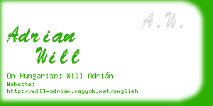 adrian will business card